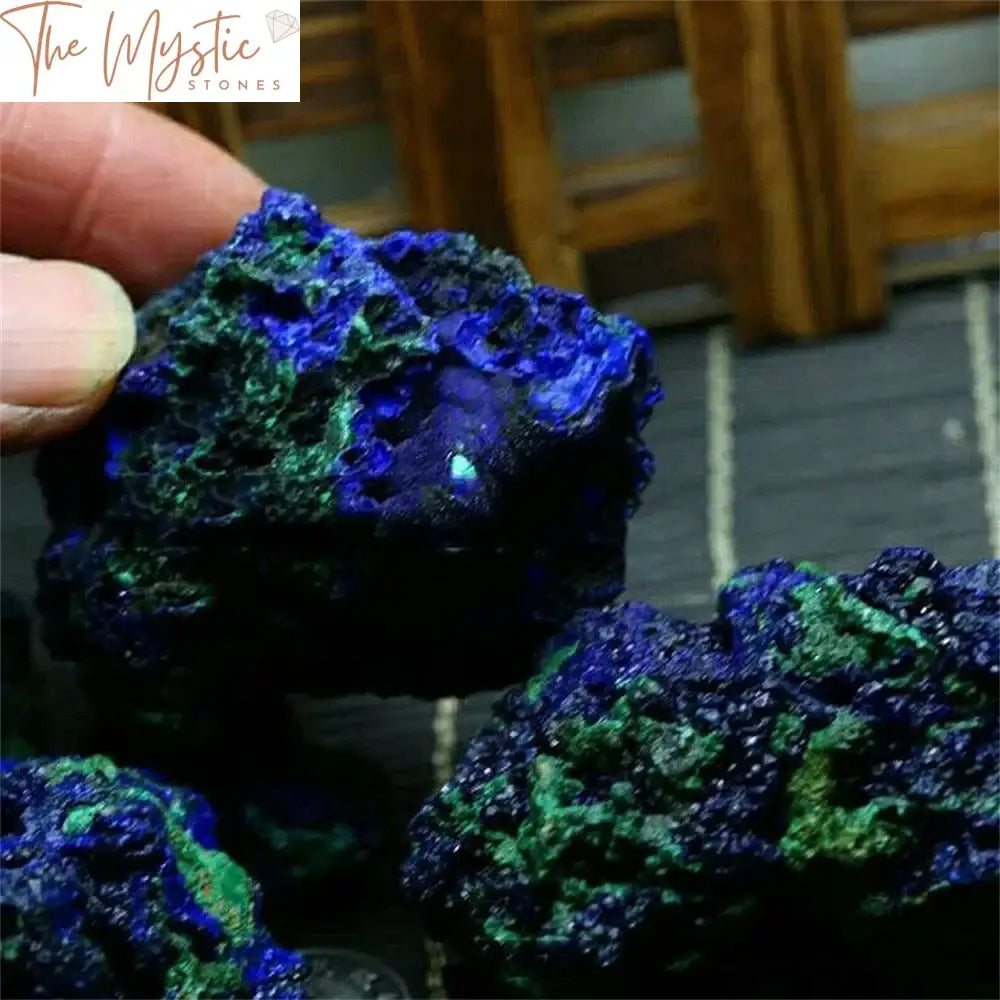 Azurite Malachite Geode Crystal Specimen