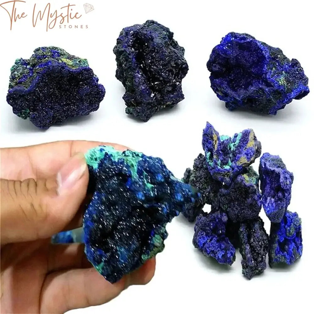 Azurite Malachite Geode Crystal Specimen