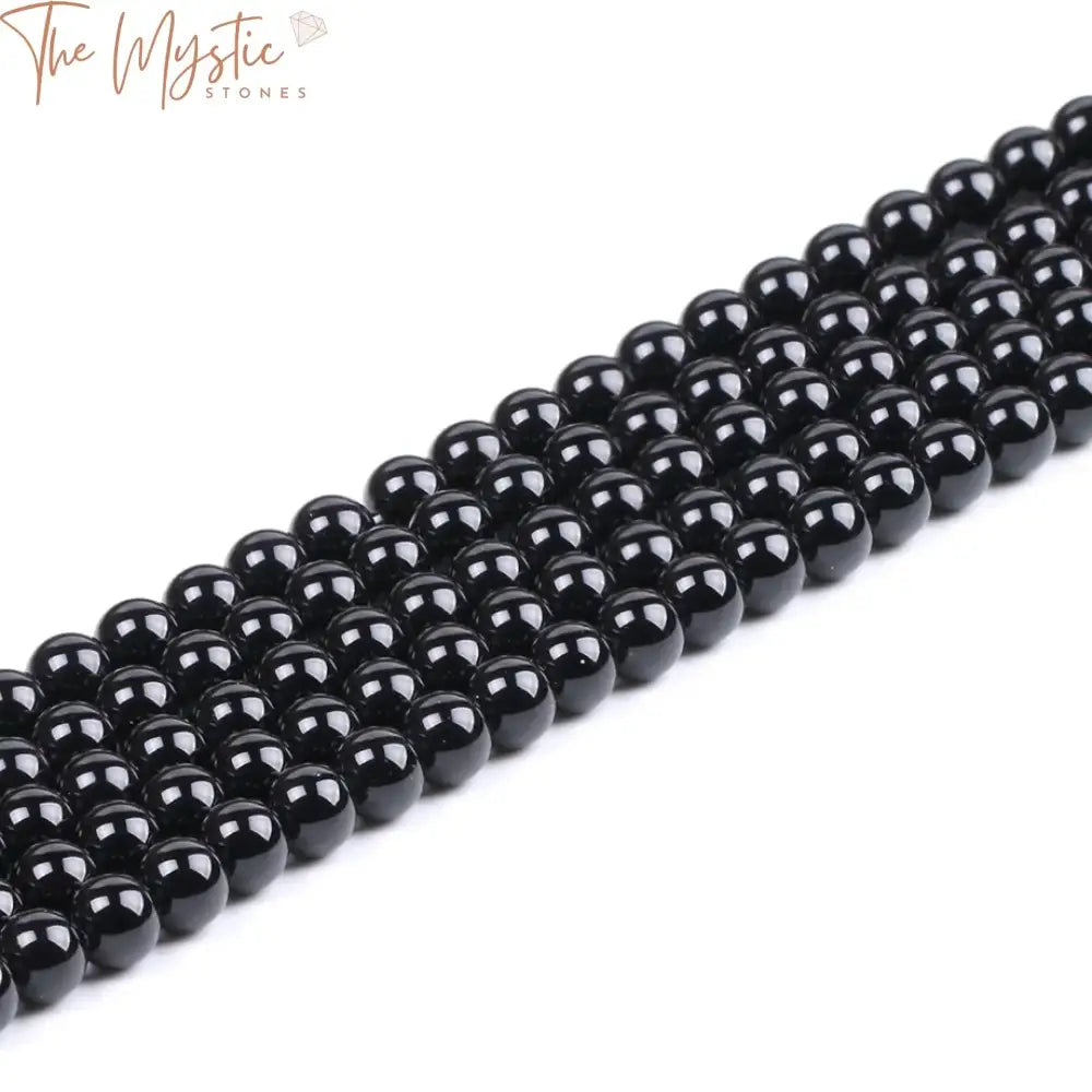 Black Agate Onyx Beads (4Mm-10Mm)