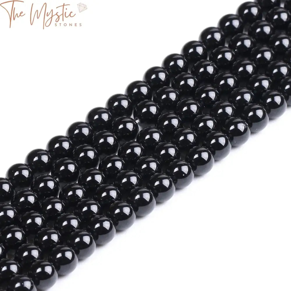 Black Agate Onyx Beads (4Mm-10Mm)