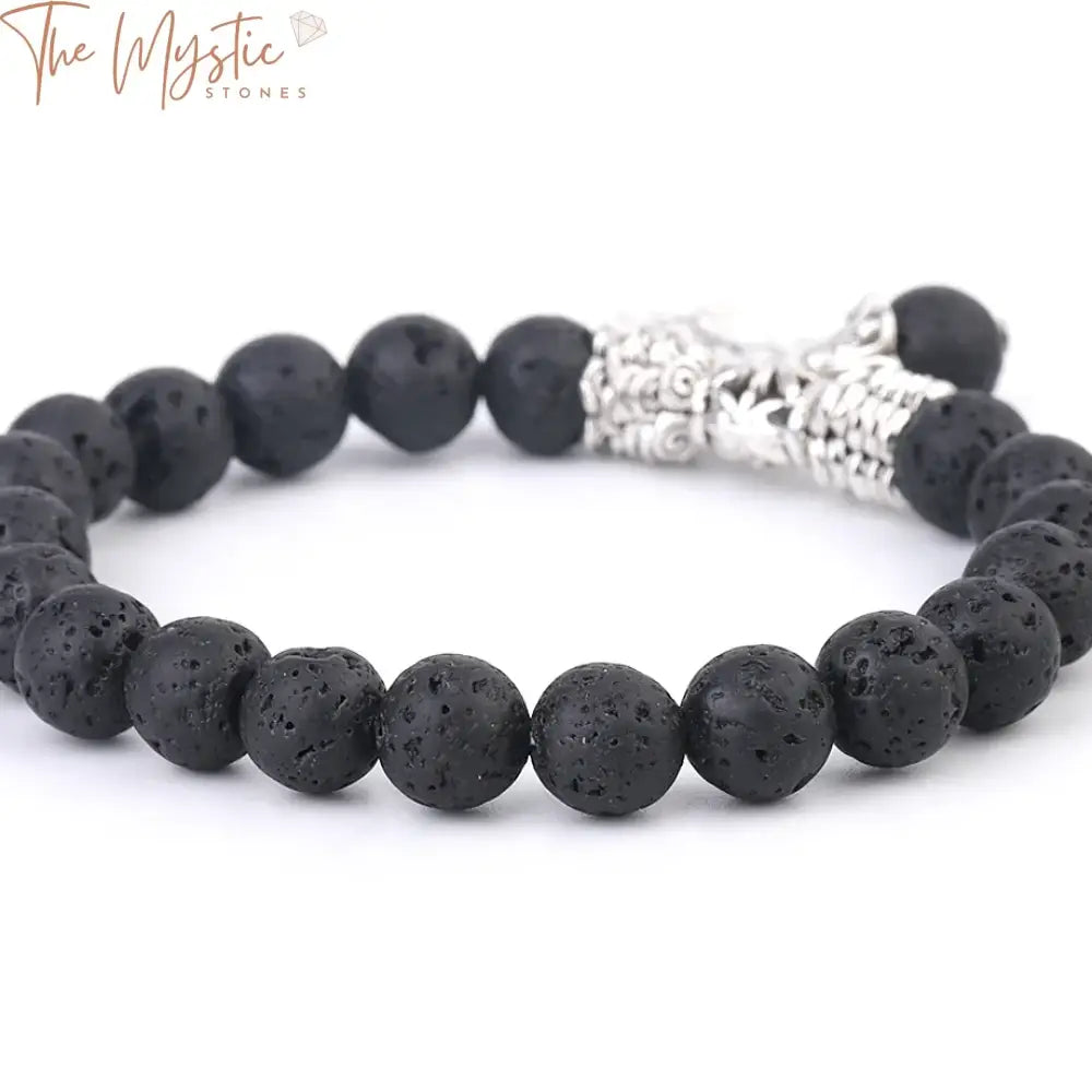 Black Lava Chakra Bracelet