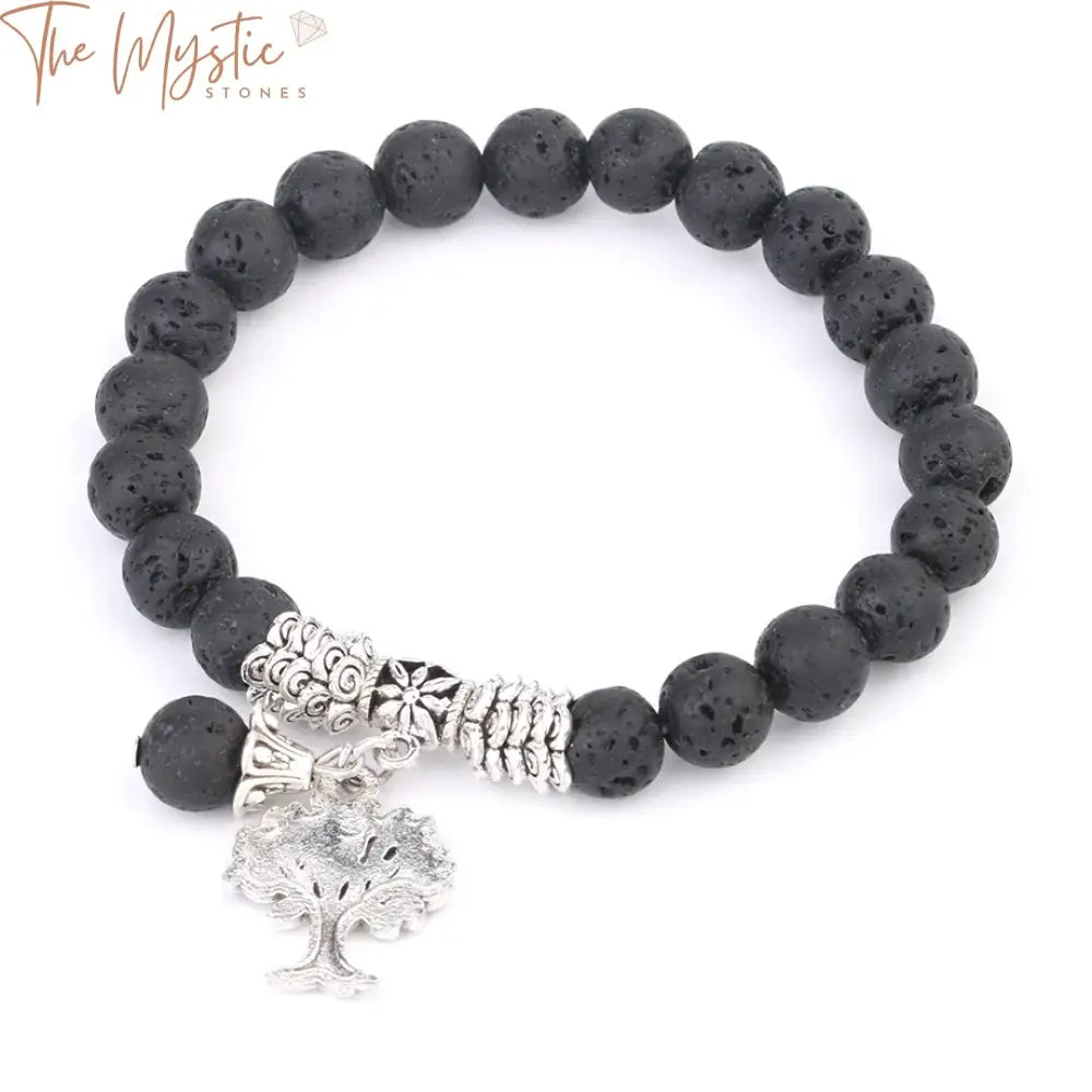 Black Lava Chakra Bracelet