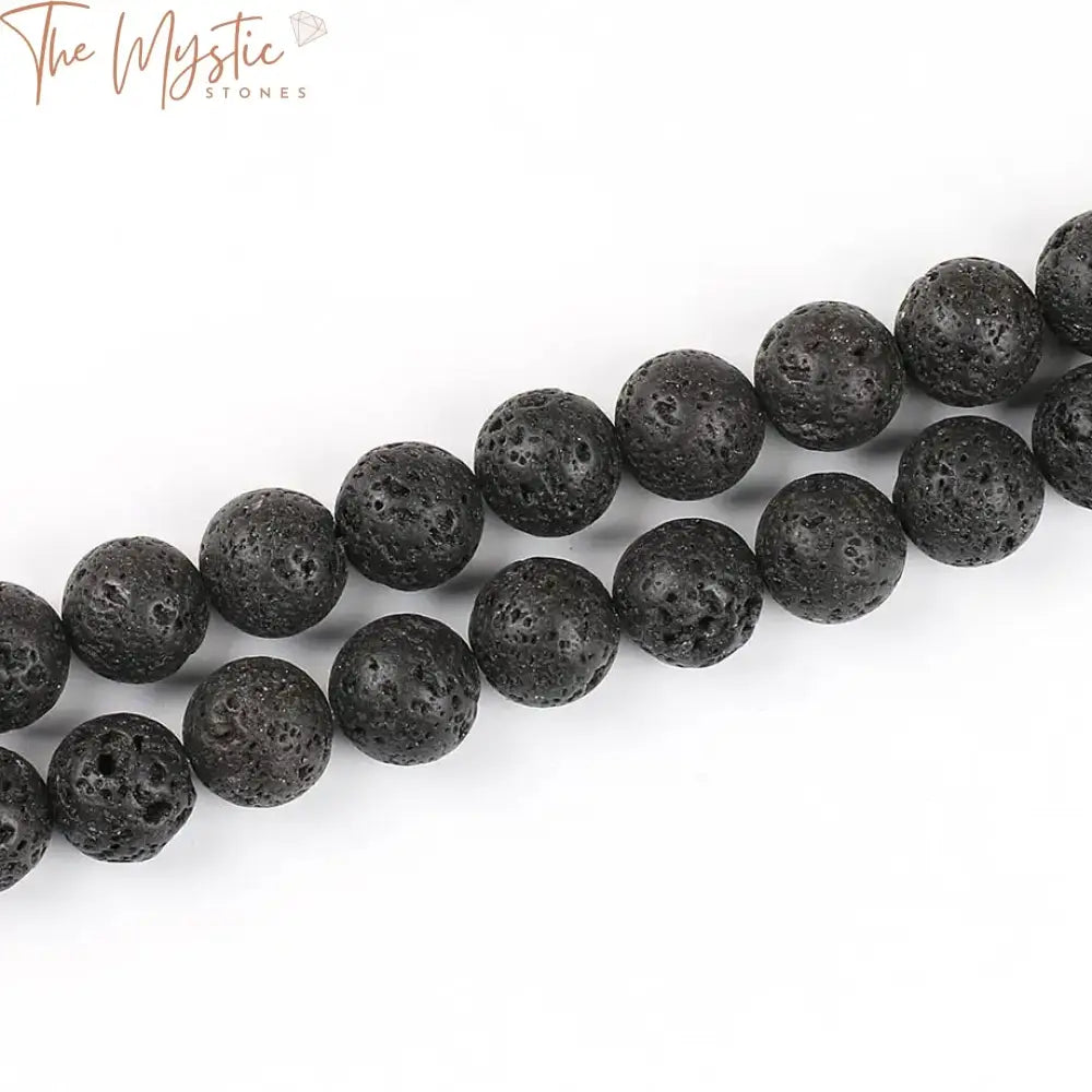 Black Lava Natural Stone Beads