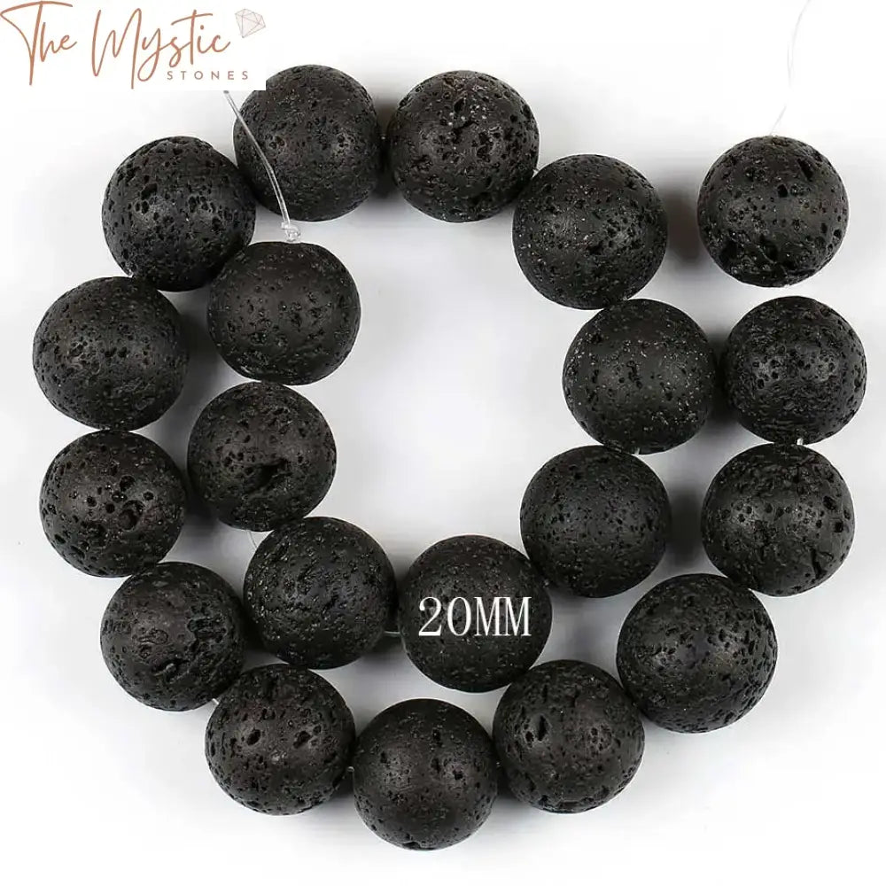 Black Lava Natural Stone Beads