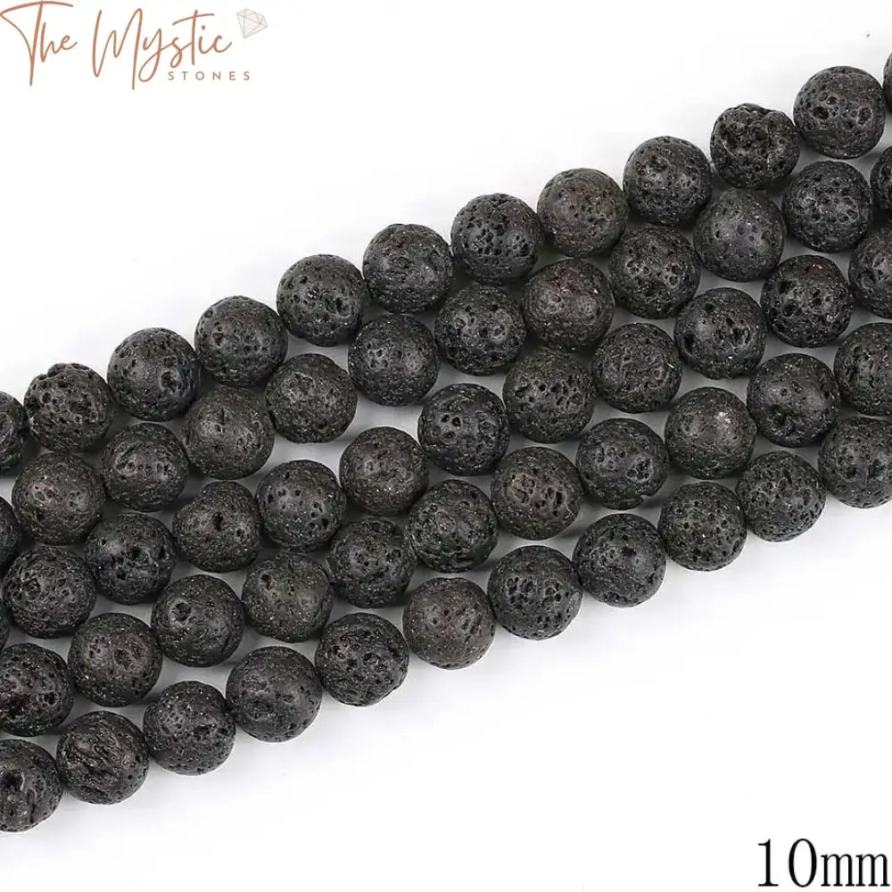 Black Lava Natural Stone Beads