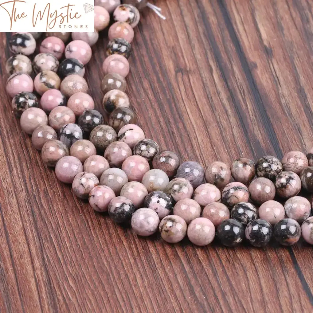 Black Line Rhodonite Beads - Assorted Sizes