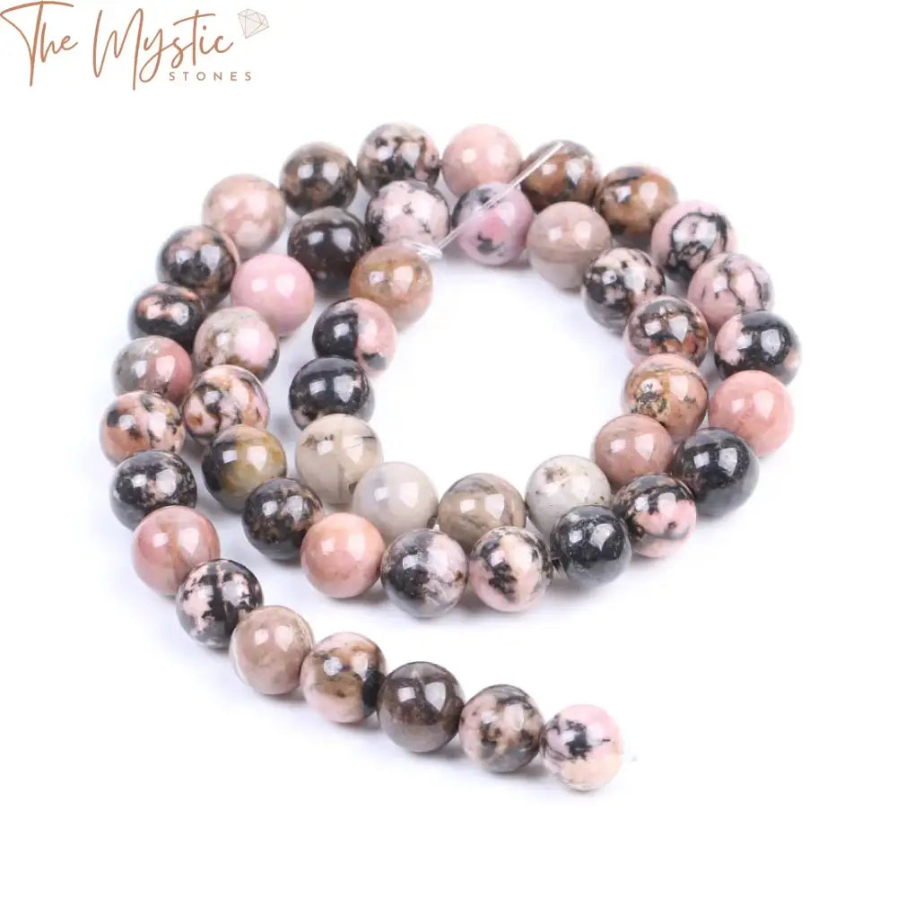 Black Line Rhodonite Beads - Assorted Sizes