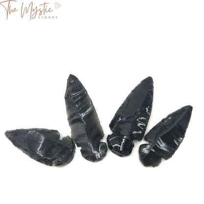 Black Obsidian Carved Arrowheads