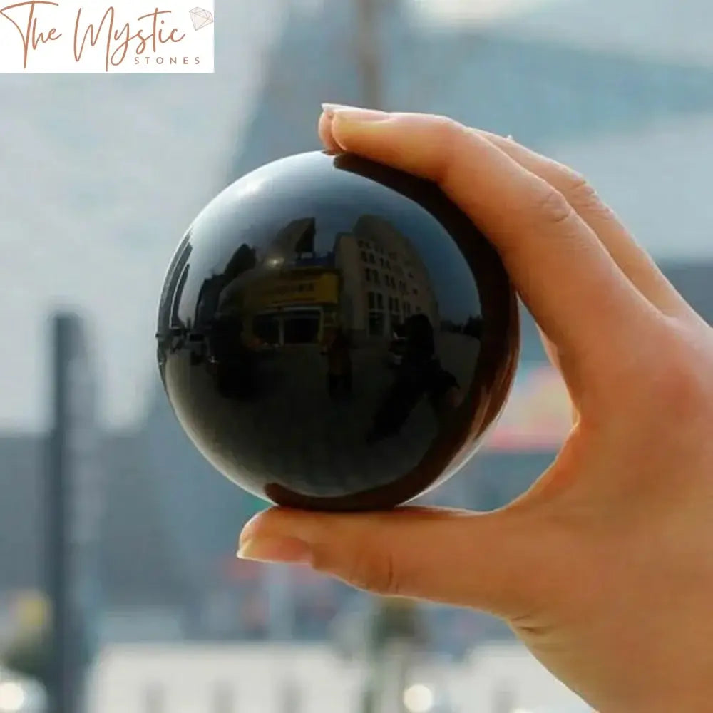 Black Obsidian Crystal Sphere 80Mm