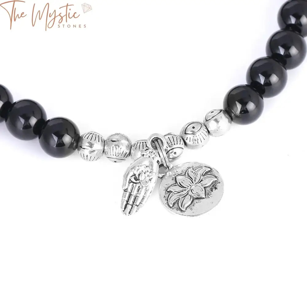 Black Obsidian Double Layer Buddha Bracelet