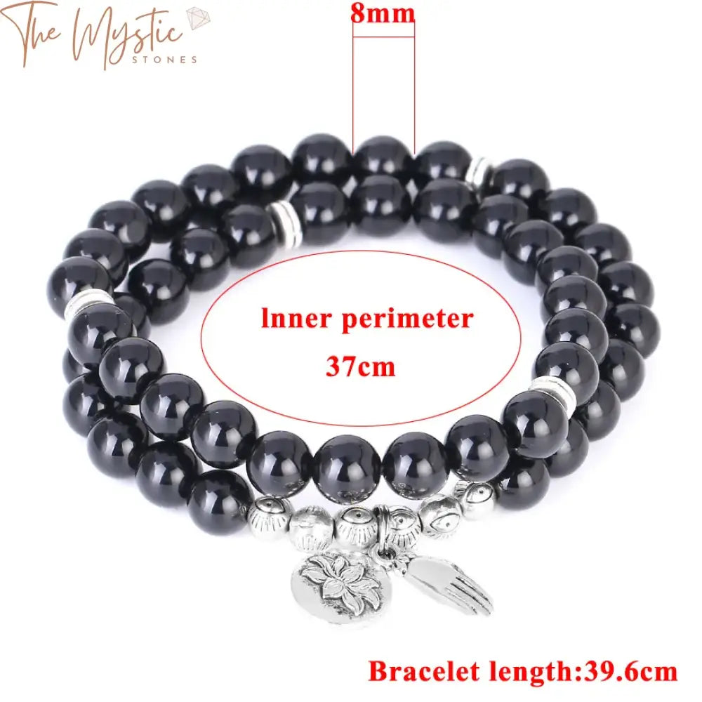 Black Obsidian Double Layer Buddha Bracelet