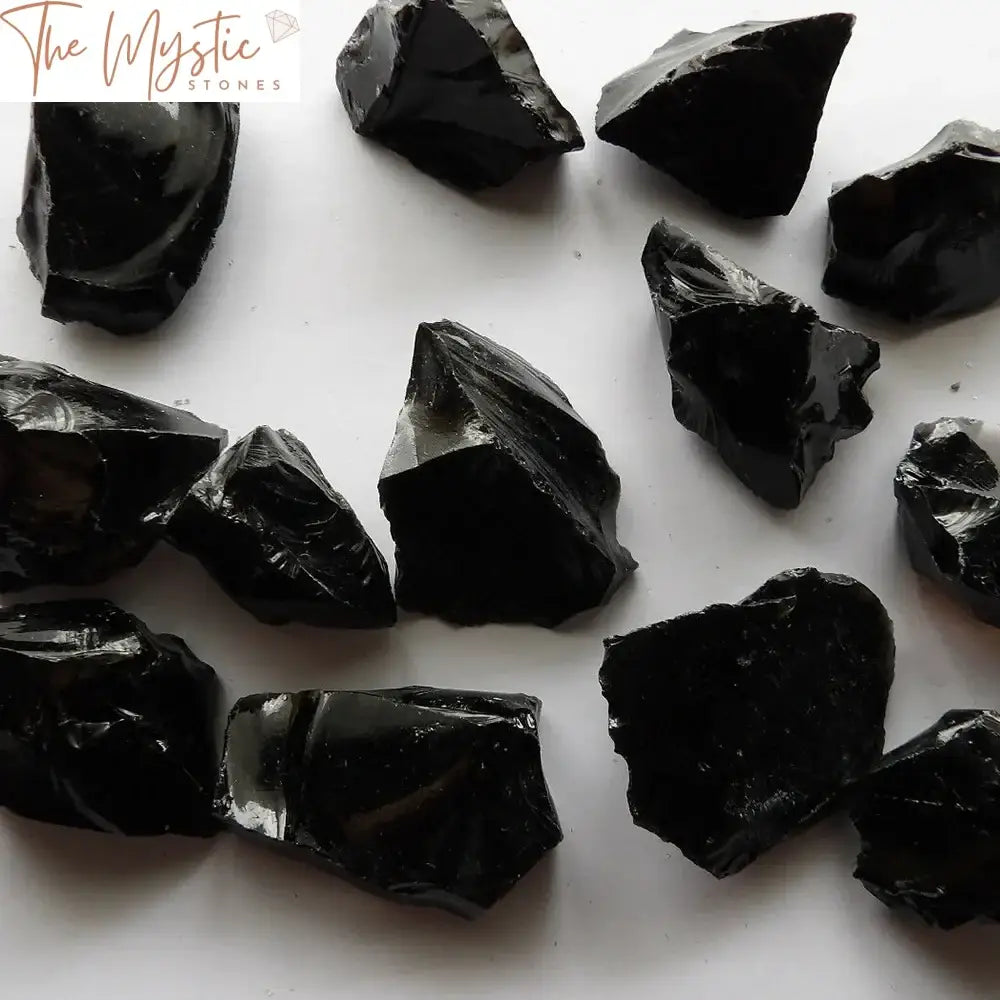 Black Obsidian Raw Quartz Crystal