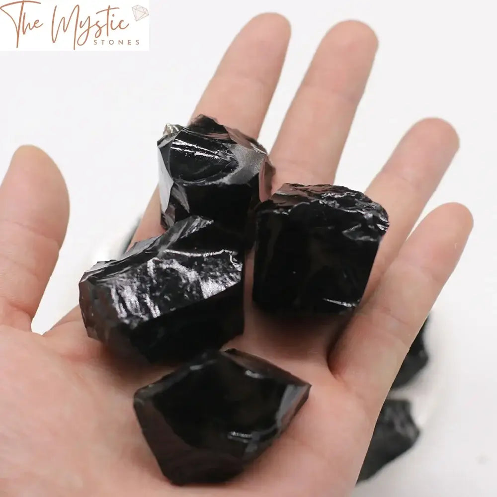 Black Obsidian Raw Quartz Crystal