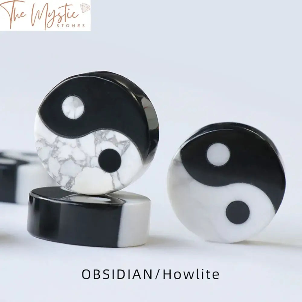 Black Obsidian & White Howlite Yin Yang Taichi Pendant