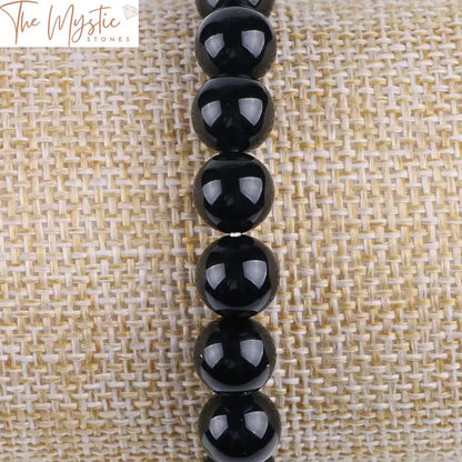 Black Onyx 8Mm Beaded Bracelet