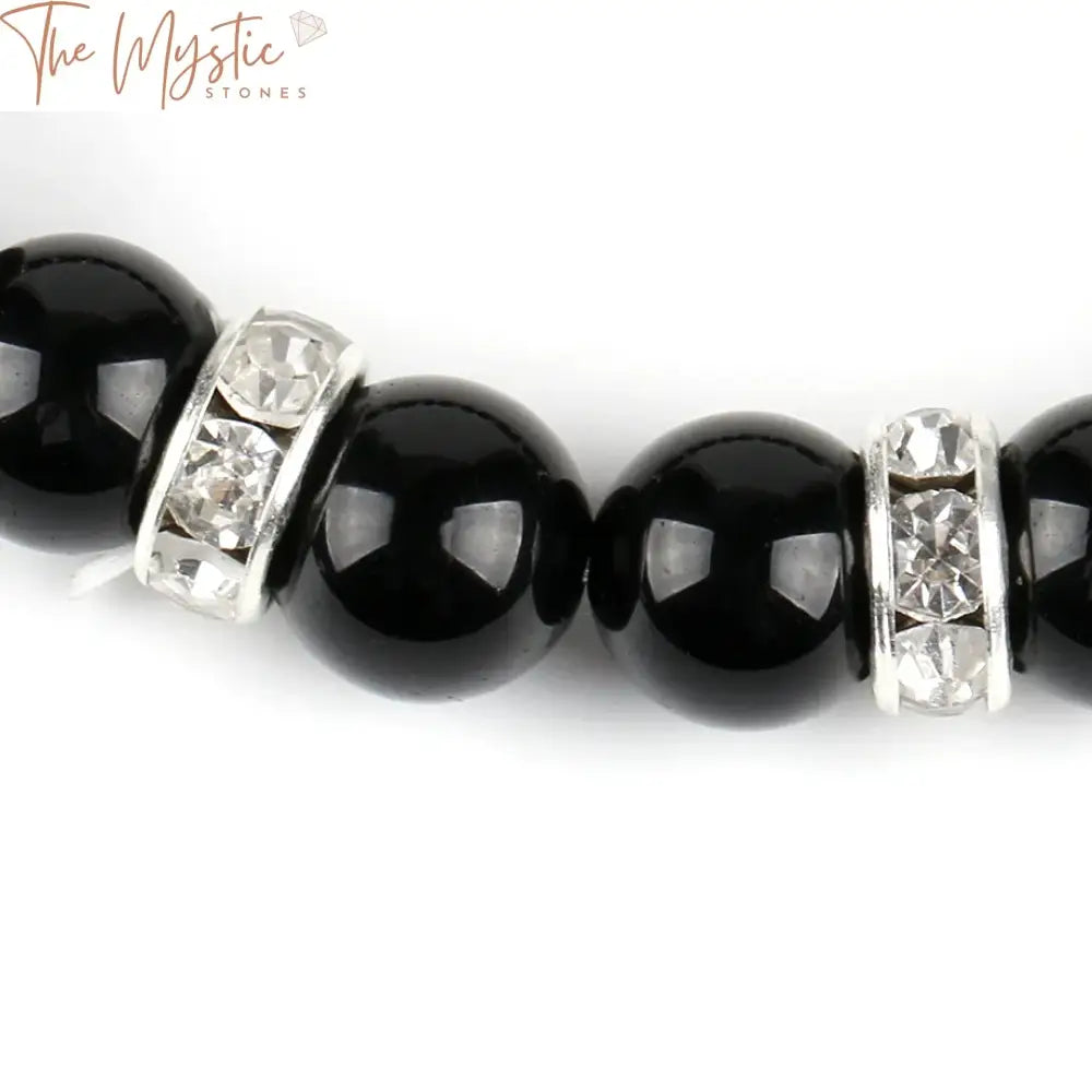 Black Onyx 8Mm Beaded Bracelet