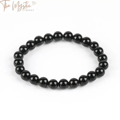 Black Onyx 8Mm Beaded Bracelet