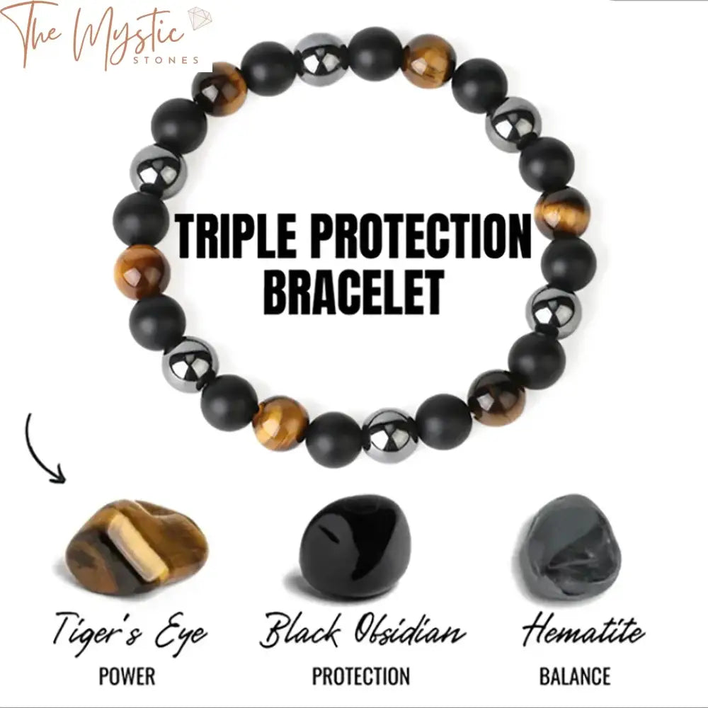 Black Onyx And Tiger Eye Couples Bracelet