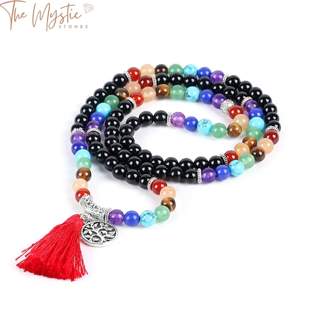 Black Onyx Chakra Mala Bracelet - 108 Beads