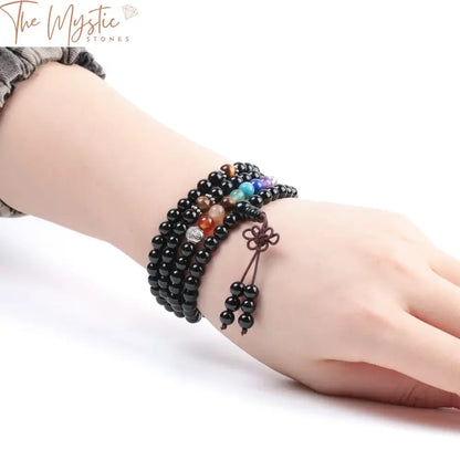 Black Onyx Mala Bracelet - 108 Beads