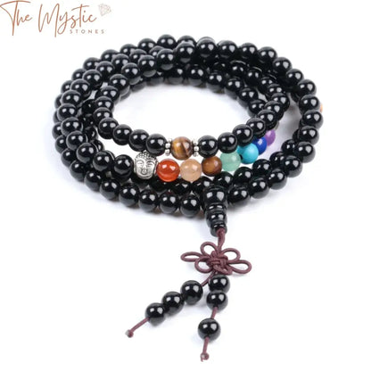 Black Onyx Mala Bracelet - 108 Beads