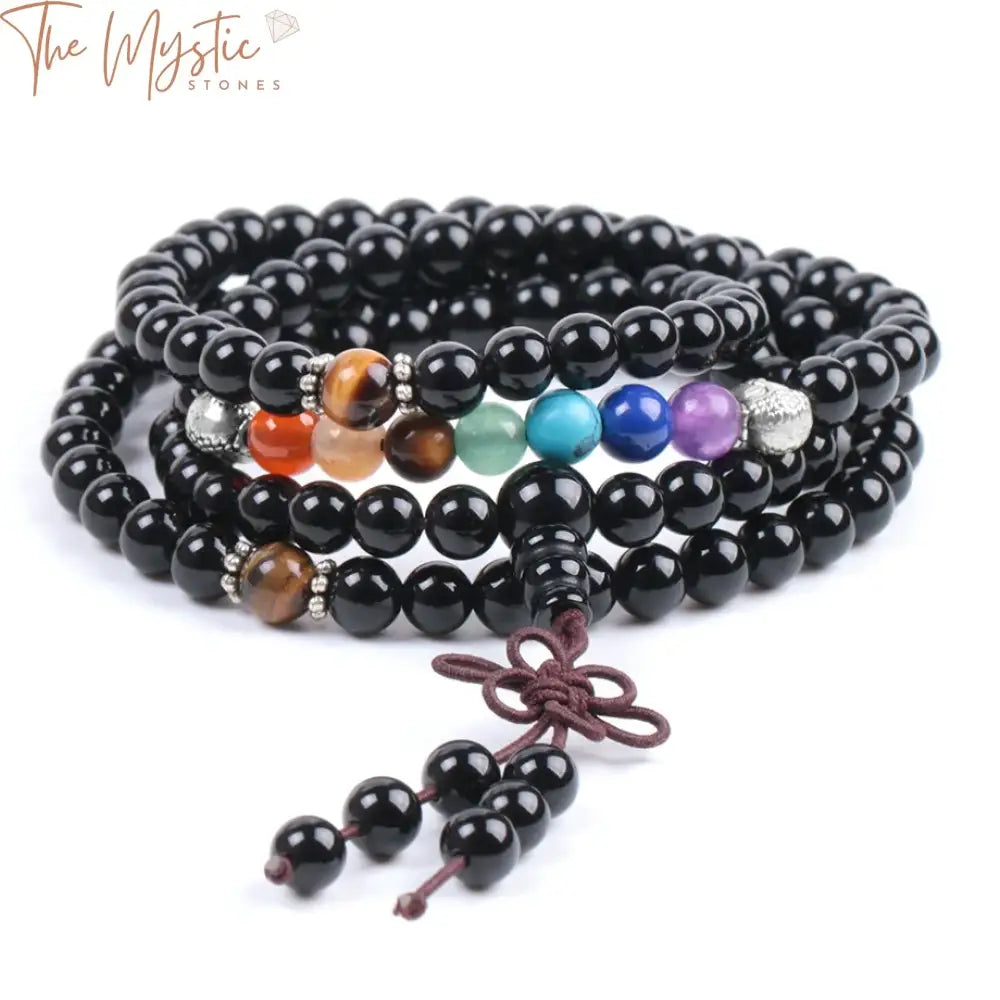 Black Onyx Mala Bracelet - 108 Beads