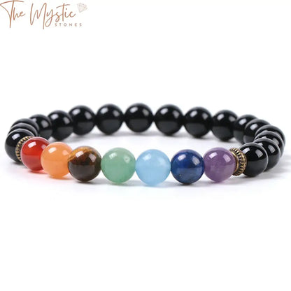 Black Onyx Reiki Chakra Healing Bracelet