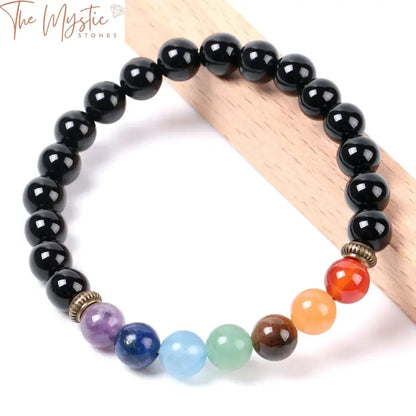 Black Onyx Reiki Chakra Healing Bracelet