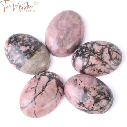 Black Rhodonite Crystal Cabochon Beads