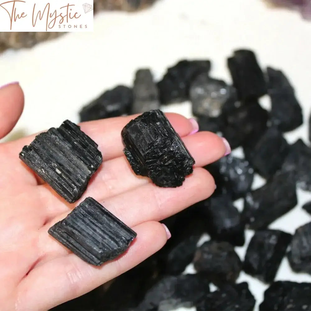 Black Tourmaline Natural Rough Stones