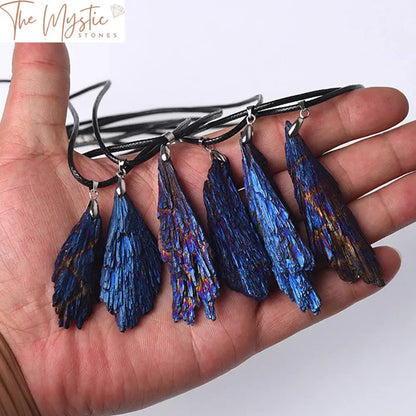 Black Tourmaline Peacock Feather Pendant