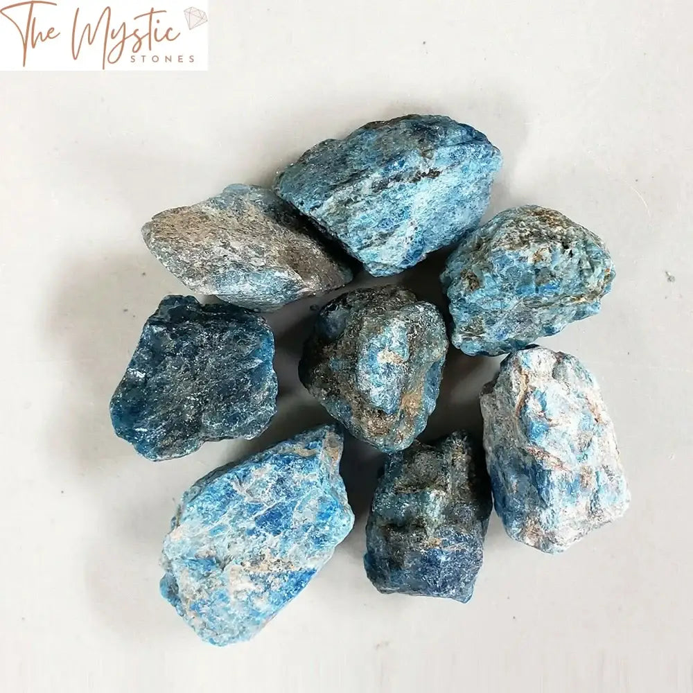 Blue Apatite Raw Crystals Bulk Pack