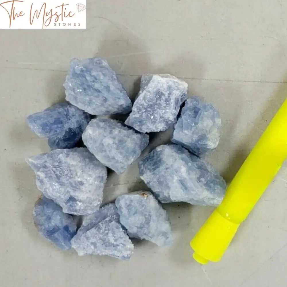 Blue Celestite Calcite Raw Gemstones