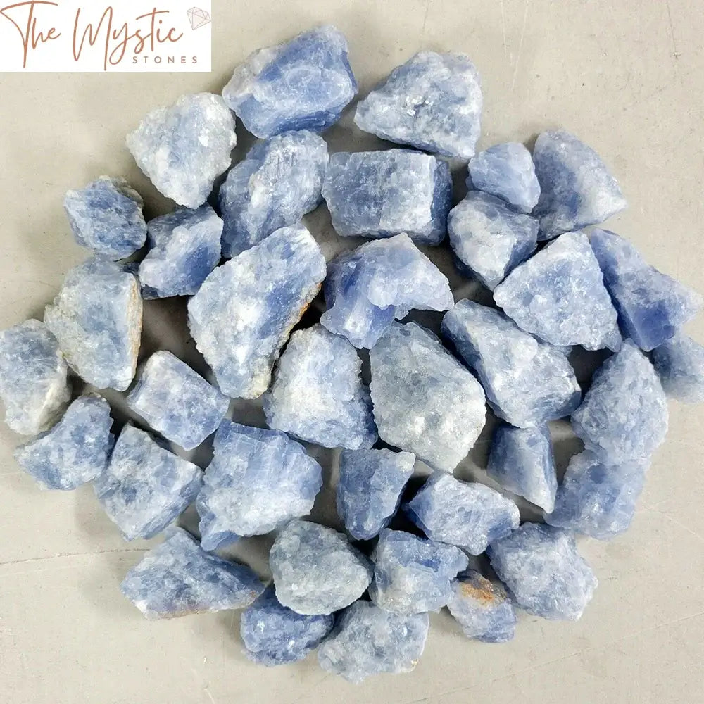 Blue Celestite Calcite Raw Gemstones