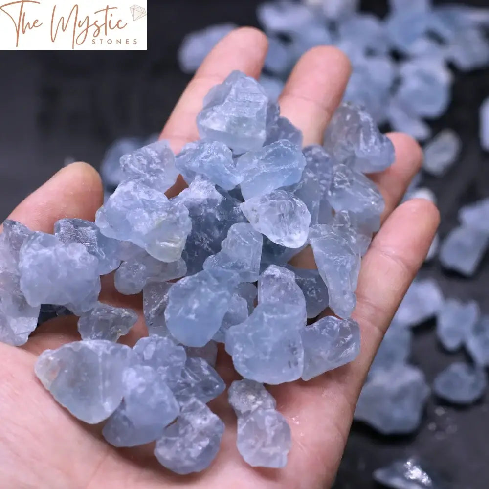 Blue Celestite Crystal Chips - 100G Bulk Lot