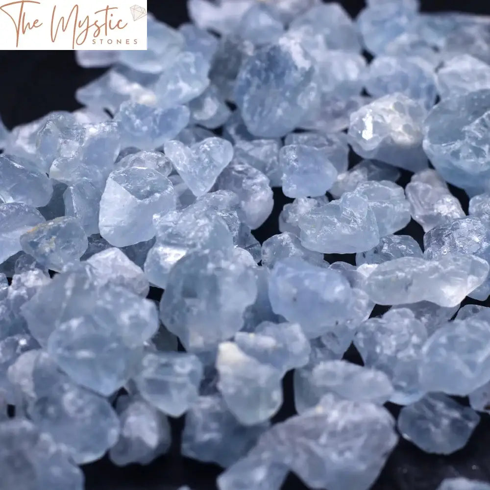 Blue Celestite Crystal Chips - 100G Bulk Lot