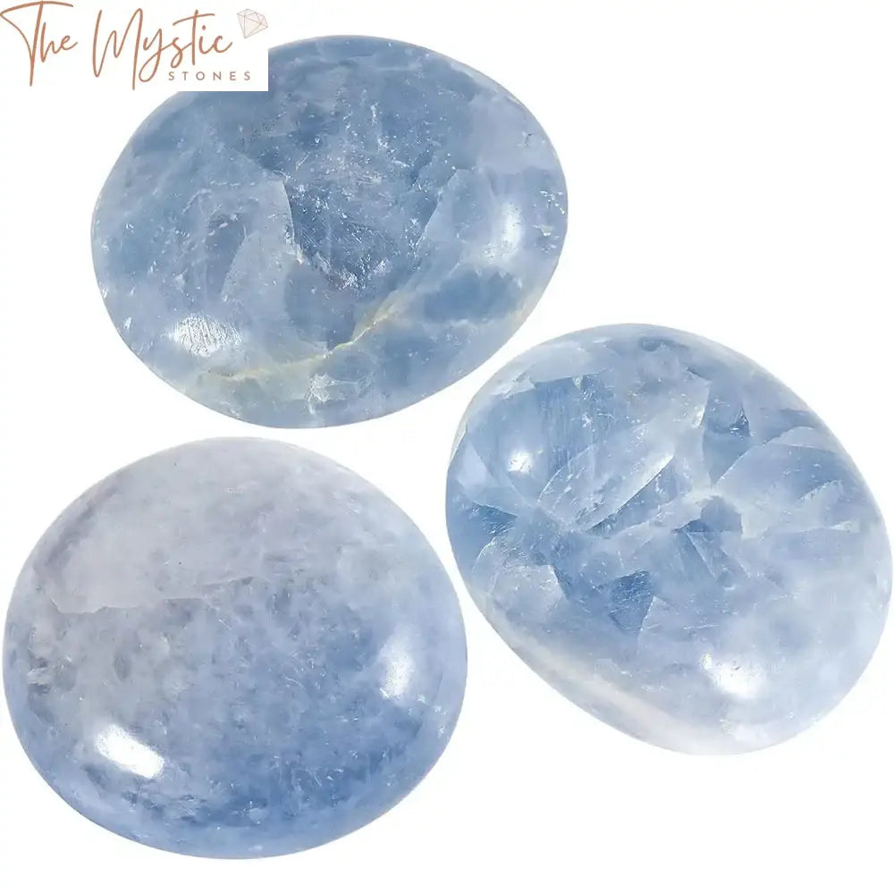 Blue Celestite Palm Stone