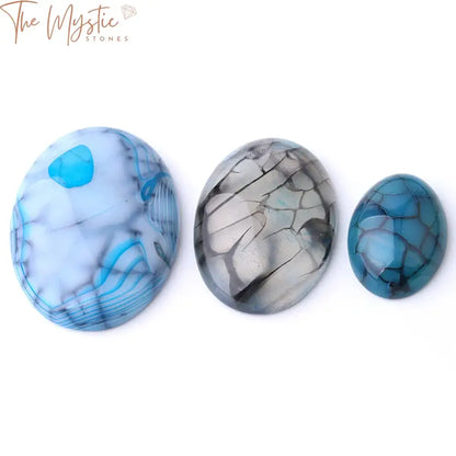 Blue Dragon Vein Agate Cabochons