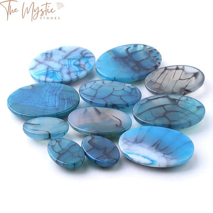 Blue Dragon Vein Agate Cabochons