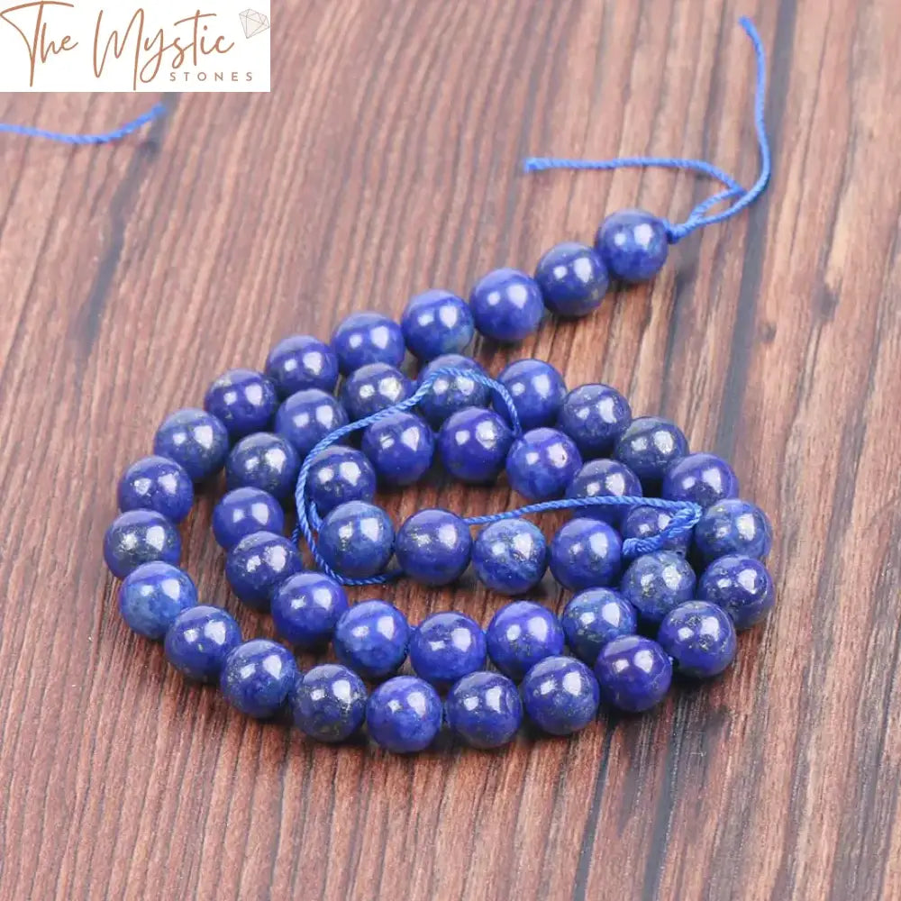 Blue Lapis Lazuli Natural Stone Beads 8Mm - 1 Strand