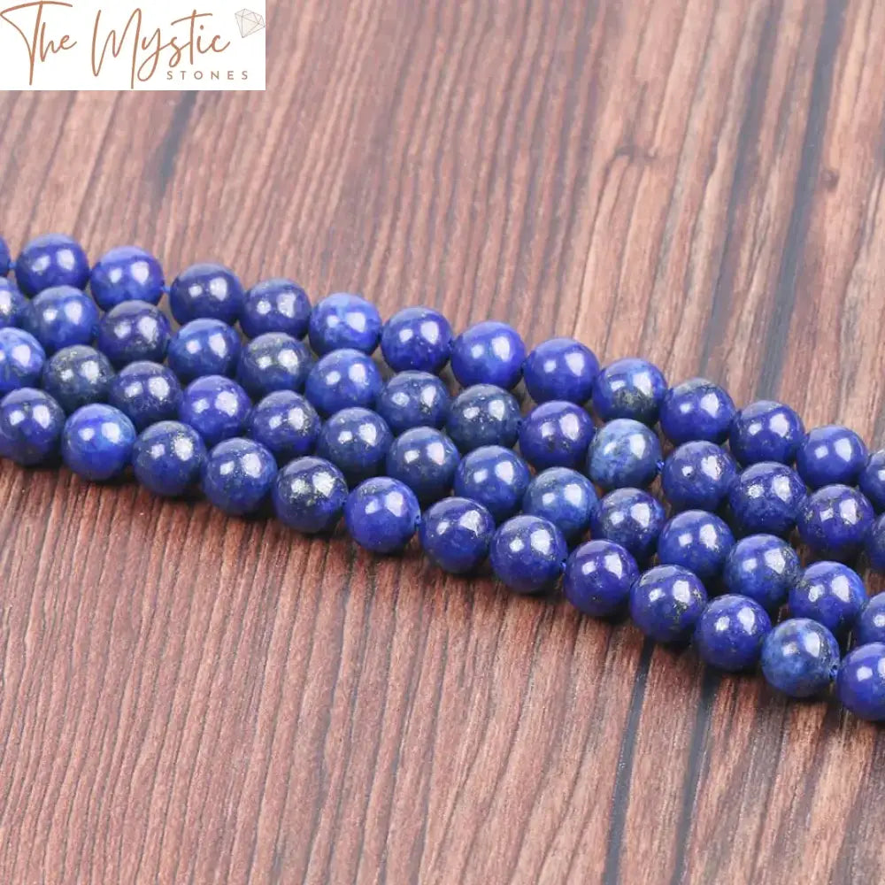 Blue Lapis Lazuli Natural Stone Beads 8Mm - 1 Strand