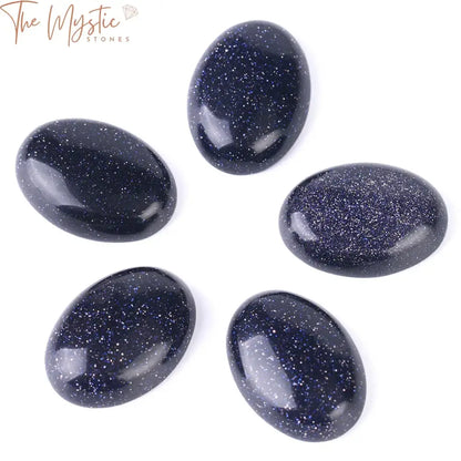 A collection of smooth, oval-shaped blue sand stones, each measuring 30x40mm.