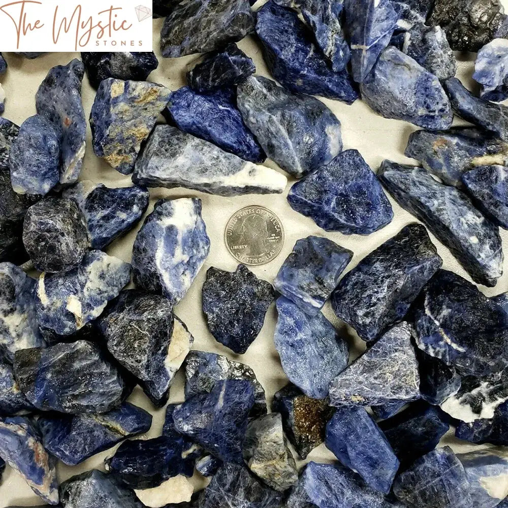 Blue Sodalite Rough Crystal Stones