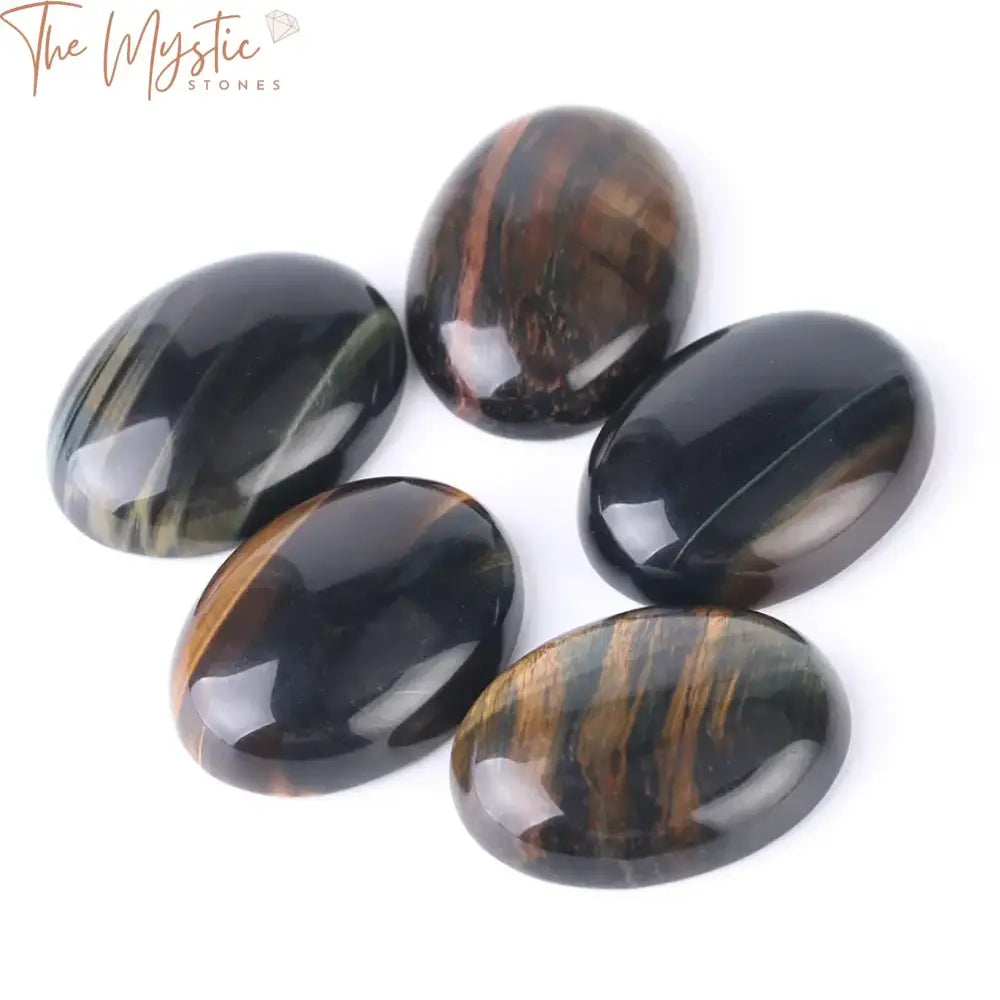 Blue Tiger Eye Oval Cabochon Gemstone