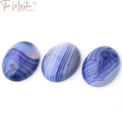 Blue Vein Agate Cabochon 22X30Mm