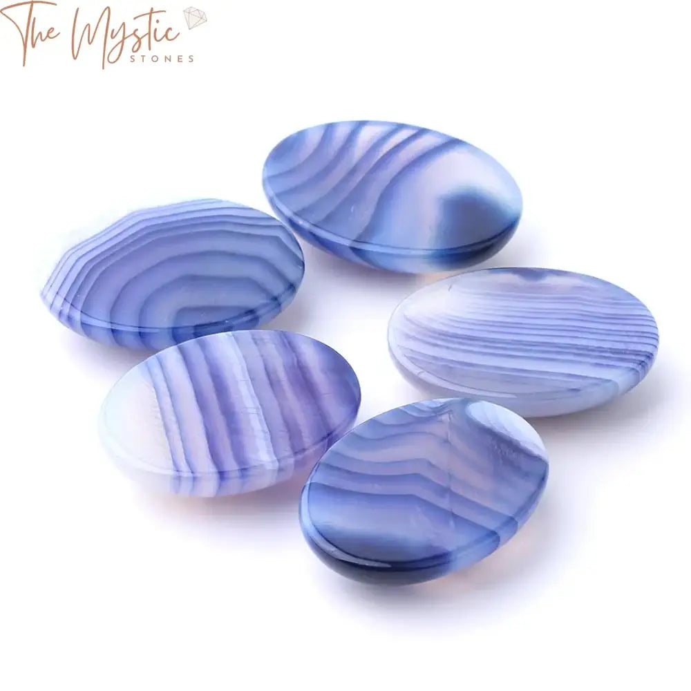 Blue Vein Agate Cabochon 22X30Mm