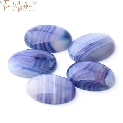 Blue Vein Agate Cabochon 22X30Mm