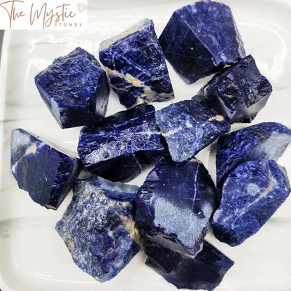 Blue-Vein Stone Crystal Raw Healing Energy Mineral