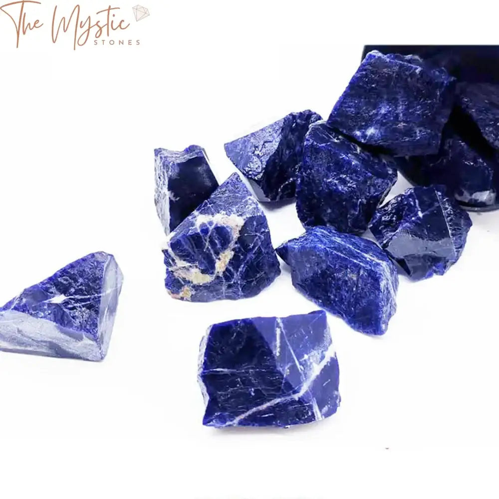 Blue-Vein Stone Crystal Raw Healing Energy Mineral