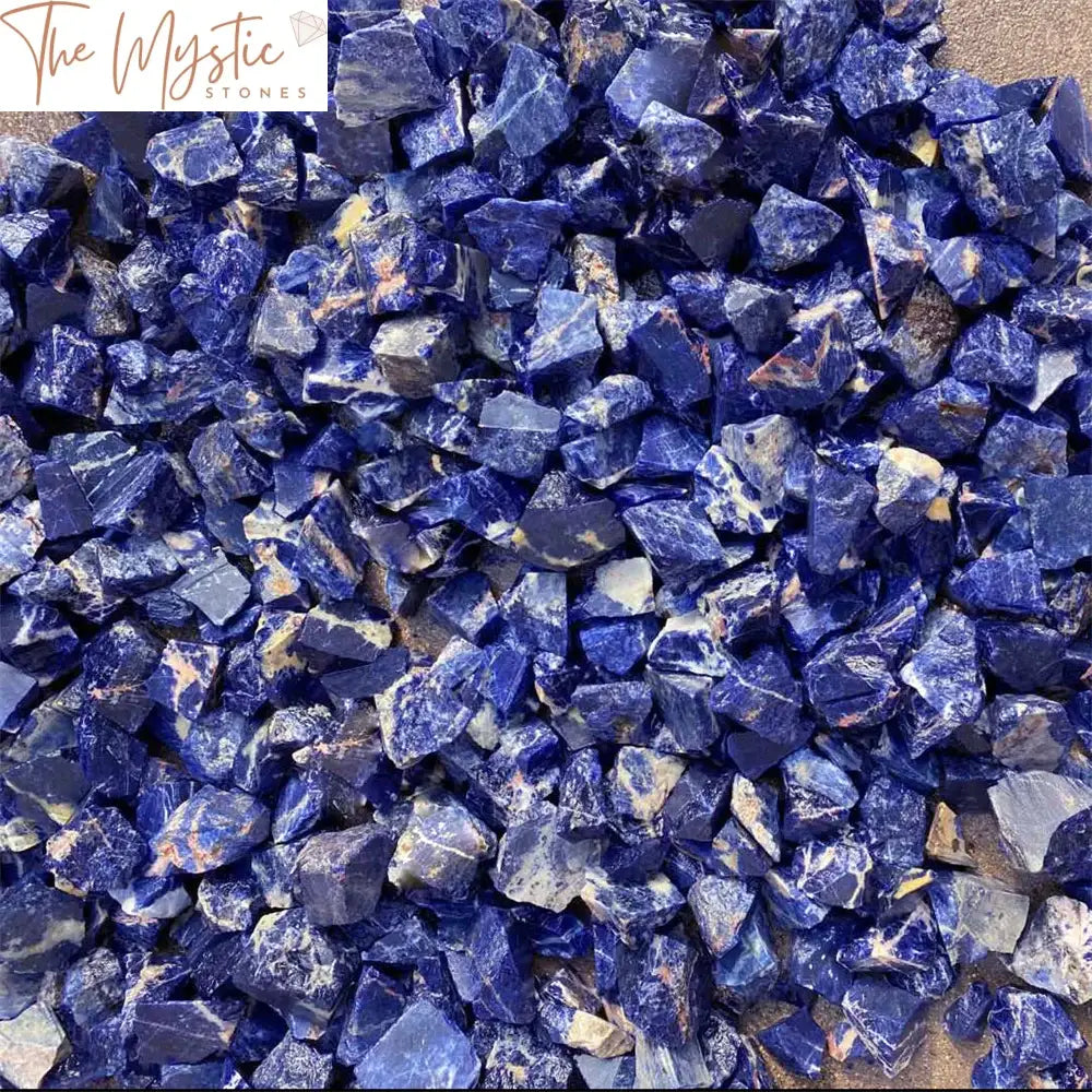 Blue-Vein Stone Crystal Raw Healing Energy Mineral